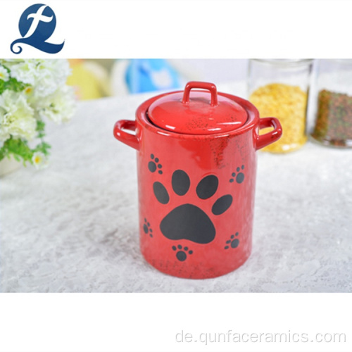 Keramik-Keksdose des Haustierbehälterfutter-Küchenbehälters